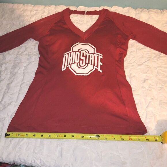 New Ohio State NFL Football V-Neck Long Sleeve Bra Top Medium - Picture 5 of 12